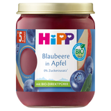 HiPP BIO od pokoleń, jabłka z jagodami, od 5 miesiąca, 160 g - miniaturka zdjęcia produktu