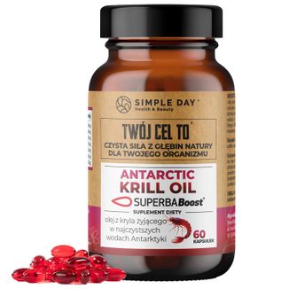 Simple Day Antarctic Krill Oil, 60 kapsułek USZKODZONE OPAKOWANIE Simple Day Antarctic Krill Oil, 60 kapsułek USZKODZONE OPAKOWANIE - zdjęcie produktu