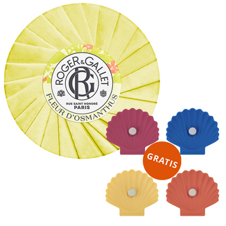 Roger & Gallet Fleur d'Osmanthus, mydło w kostce, 100 g + mydelniczka gratis - zdjęcie produktu