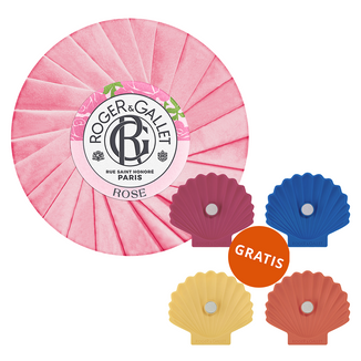Roger & Gallet Rose, mydło w kostce, 100 g + mydelniczka gratis - zdjęcie produktu
