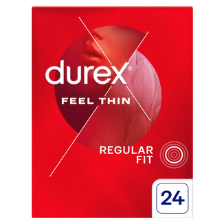 Durex Feel Thin, prezerwatywy, cienkie, 24 sztuki - zdjęcie produktu