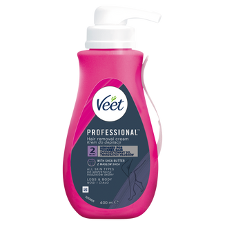 Veet Professional, krem do depilacji 2 min., każdy rodzaj skóry, 400 ml - zdjęcie produktu