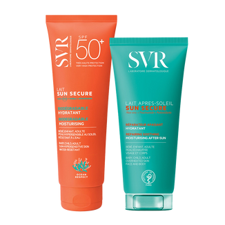 Zestaw SVR Sun Secure Lait, nawilżające mleczko ochronne, SPF 50+, 250 ml + kremowe mleczko po opalaniu, 200 ml - zdjęcie produktu
