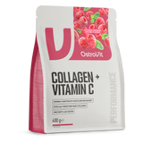 OstroVit Kolagen + Witamina C, smak lemoniady malinowej z miętą, 400 g - miniaturka zdjęcia produktu