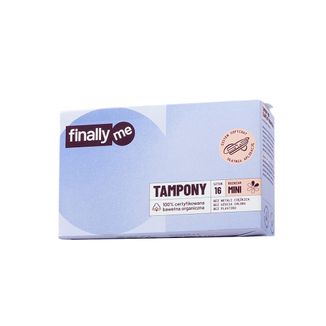 Finally.me, tampony z bawełny organicznej, Mini, 16 sztuk - zdjęcie produktu