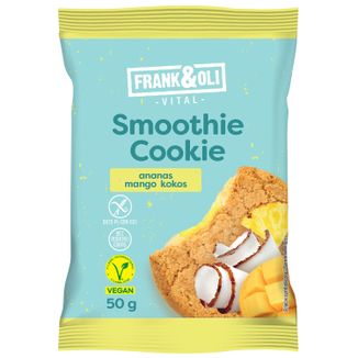 Frank&Oli Smoothie Cookie, miękkie ciasteczko, ananas, mango i kokos, 50 g - zdjęcie produktu