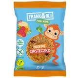 Frank&Oli For Kids, miękkie ciasteczko, pasta migdałowa, banan i truskawka, 35 g - miniaturka zdjęcia produktu