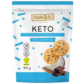 Frank&Oli Keto, mini ciasteczka, kokos i czekolada, 90 g - zdjęcie produktu
