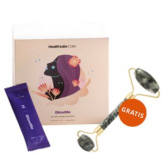 Health Labs GlowMe, smak malinowy, 30 saszetek + roller do twarzy gratis - zdjęcie produktu