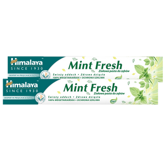 Zestaw Himalaya Mint Fresh, ziołowa pasta do zębów w żelu, odświeżająca oddech, 2 x 75 ml - zdjęcie produktu