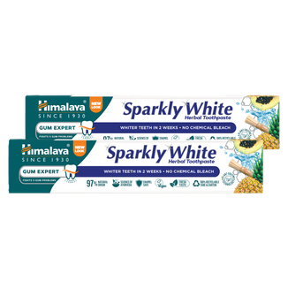 Zestaw Himalaya Sparkly White, ziołowa pasta do zębów, wybielająca, 2 x 75 ml - zdjęcie produktu