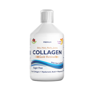 Swedish Nutra Marine Collagen Gold Retinol 12500 mg, smak jagodowy, 500 ml - zdjęcie produktu