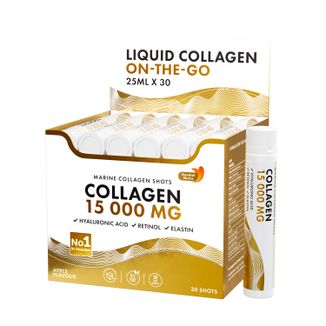 Swedish Nutra Marine Collagen 15000 mg Shots, smak jabłkowy, 30 sztuk - zdjęcie produktu