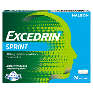 Excedrin Sprint 500 mg, 24 tabletki - zdjęcie produktu
