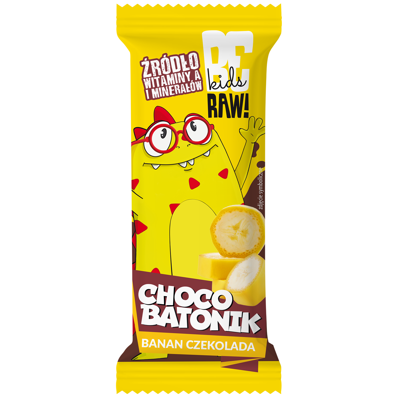 BeRaw BeRAW! Kids, batonik choco, banan, czekolada, 25 g