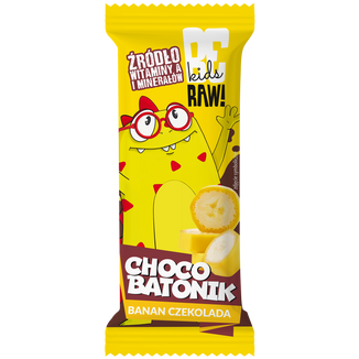 BeRAW! Kids, batonik choco, banan, czekolada, 25 g - zdjęcie produktu