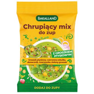 Bakalland Chrupiący Mix do zup z groszkiem ptysiowym, 75 g - zdjęcie produktu