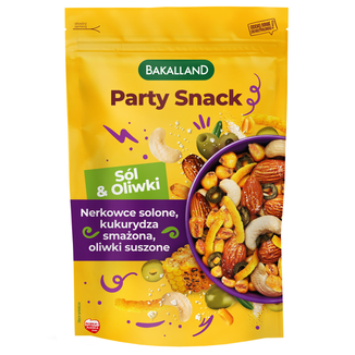 Bakalland Party Snack, sól i oliwki, 170 g - zdjęcie produktu