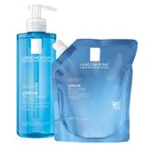 Zestaw La Roche-Posay Lipikar, delikatny żel myjący do twarzy i ciała, skóra wrażliwa, 400 ml + zapas, 400 ml - miniaturka zdjęcia produktu