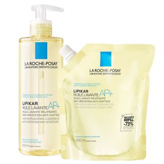 Zestaw La Roche-Posay Lipikar AP+, olejek myjący, uzupełniający poziom lipidów przeciw podrażnieniom skóry, 400 ml + zapas, 400 ml - zdjęcie produktu