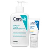 Zestaw CeraVe, żel myjący przeciw niedoskonałościom, 236 ml + nawilżający krem do twarzy z ceramidami, SPF 50, 52 ml - miniaturka zdjęcia produktu
