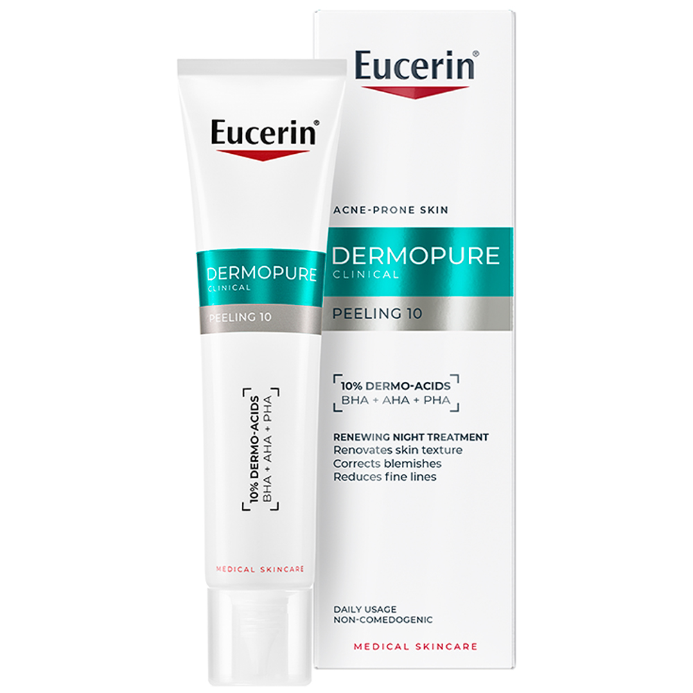 Eucerin Eucerin DermoPure Clinical Peeling 10, kuracja złuszczająco-wygładzająca do skóry trądzikowej, 40 ml — Inhaltsstoffe und Bewertung