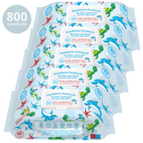 Zestaw Testeo, chusteczki nawilżane dla dzieci i niemowląt od 1 dnia życia, 99,8% wody, 10 x 80 sztuk - miniaturka zdjęcia produktu