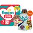 Pampers Pants, pieluchomajtki, rozmiar 7, 17+ kg, 74 sztuki + Ręcznik-pelerynka Psi Patrol gratis - miniaturka  zdjęcia produktu