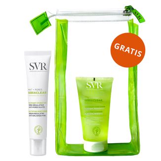 SVR Sebiaclear Mat+Pores, krem matujący, 40 ml + Sebiaclear, żel, 55 ml z kosmetyczką gratis - zdjęcie produktu