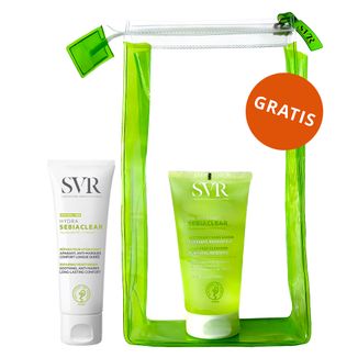 SVR Sebiaclear Creme Hydra, krem regenerujący do skóry trądzikowej, 40 ml + Sebiaclear, żel, 55 ml z kosmetyczką gratis - zdjęcie produktu