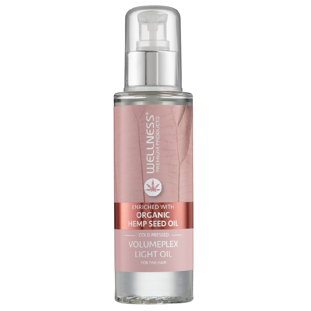 Nieznana Wellness Premium Products VolumePlex, lekki olejek nawilżający do włosów cienkich, 100 ml — Składniki i ocena