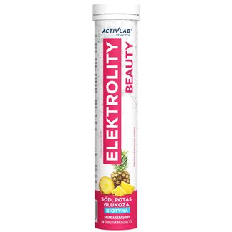 Activlab Pharma Elektrolity Beauty, smak ananasowy, 20 tabletek musujących - zdjęcie produktu