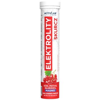 Activlab Pharma Elektrolity Skurcz, smak czerwonej porzeczki, 20 tabletek musujących - zdjęcie produktu