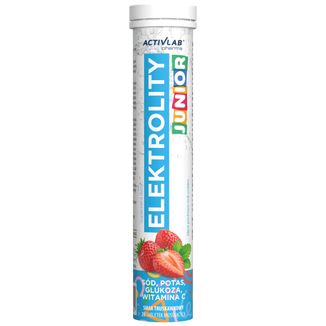 Activlab Pharma Elektrolity Junior, smak truskawkowy, 20 tabletek musujących - zdjęcie produktu