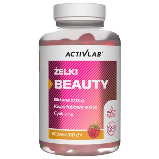Activlab Pharma Żelki Beauty, smak malinowy, 60 sztuk - zdjęcie produktu