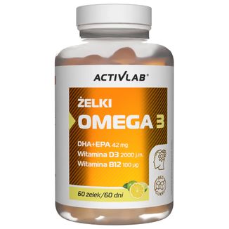 Activlab Pharma Żelki Omega 3, smak limetkowo-cytrynowy, 60 sztuk - zdjęcie produktu