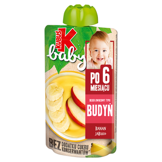 Kubuś Baby Deser owocowy typu budyń, banan i jabłko, po 6 miesiącu, 100 g - zdjęcie produktu