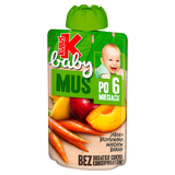 Kubuś Baby Mus, jabłko, brzoskwinia, marchew, banan, po 6 miesiącu, 100 g - miniaturka zdjęcia produktu