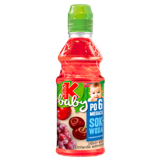 Kubuś Baby Sok + Woda, jabłko, wiśnia, czerwone winogrono, po 6 miesiącu, 300 ml - zdjęcie produktu