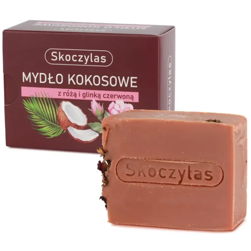 Nieznana Skoczylas, mydło kokosowe z różą i glinką czerwoną, 100 g