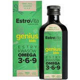 EstroVita Genius Kids, estry kwasów Omega 3-6-9, smak cytrynowy, 150 ml - miniaturka zdjęcia produktu