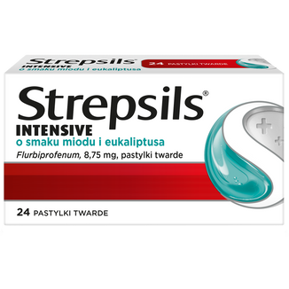 Strepsils Intensive o smaku miodu i eukaliptusa 8,75 mg, 24 pastylki twarde - zdjęcie produktu