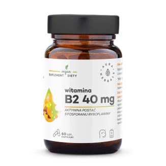 Aura Herbals Witamina B2 R-5-P 40 mg, ryboflawina, 60 kapsułek - zdjęcie produktu