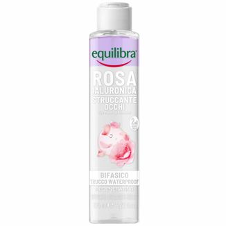 Equilibra Rosa, różany dwufazowy płyn do demakijażu z kwasem hialuronowym, 125 ml - zdjęcie produktu