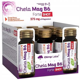 Olimp Chela-Mag B6 Forte Shot, ampułki, smak pomarańczowy, 9 x 25 ml - zdjęcie produktu