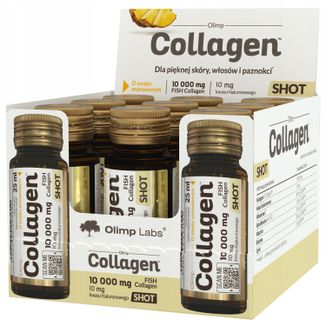 Olimp Collagen Shot, smak ananasowy, 9 x 25 ml USZKODZONE OPAKOWANIE - zdjęcie produktu
