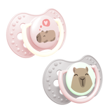 Lovi, smoczek uspokajający, 0-6 miesięcy, silikonowy, dynamiczny, CapiChill, girl, 2 sztuki - miniaturka zdjęcia produktu
