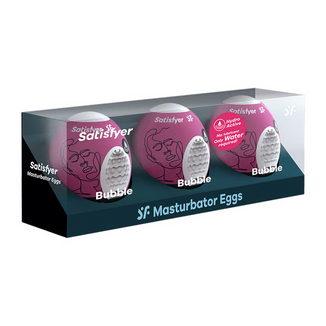 Zestaw Satisfyer Masturbator Egg Bubble, stymulator dla mężczyzn, 3 sztuki - zdjęcie produktu