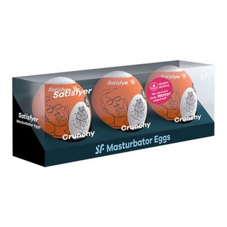 Zestaw Satisfyer Masturbator Egg Crunchy, stymulator dla mężczyzn, 3 sztuki - zdjęcie produktu