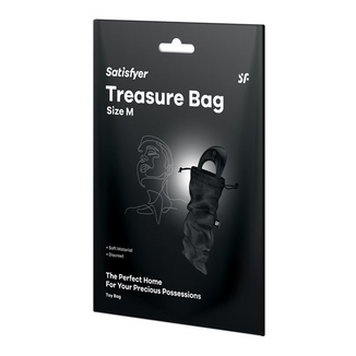 Satisfyer Treasure Bag, torba do przechowywania gadżetów erotycznych, rozmiar M, black - zdjęcie produktu